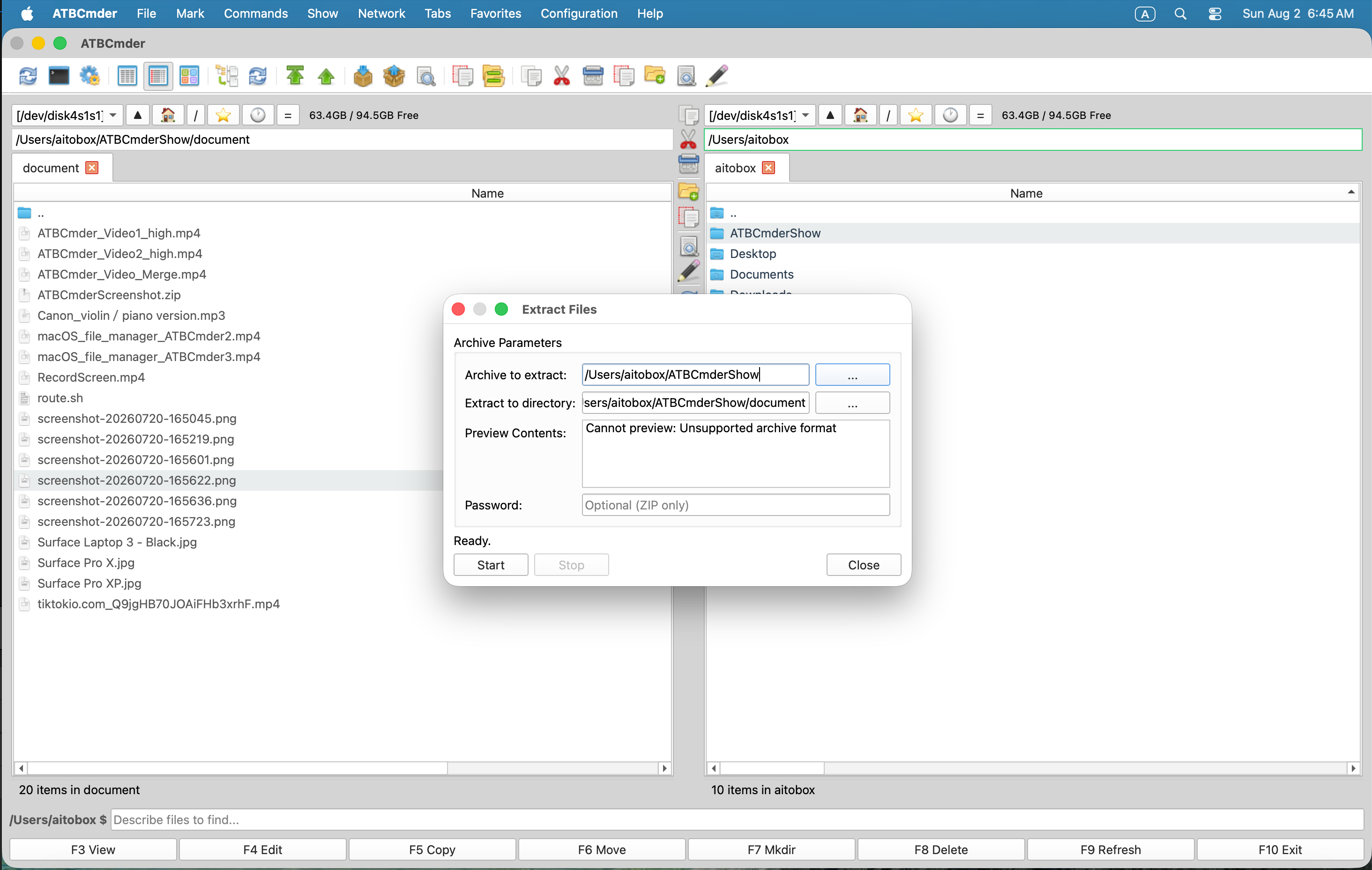 Compress and Extract Files